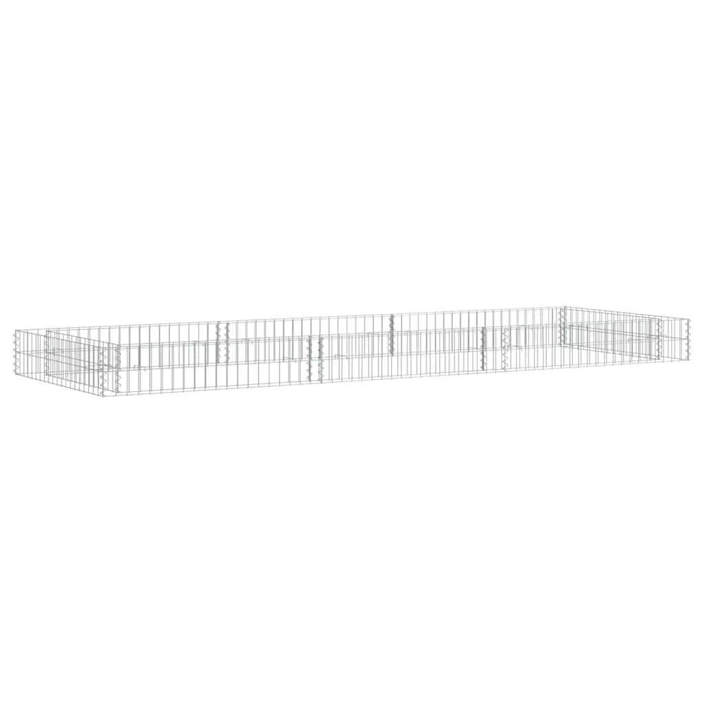 Planteringsgabion upphöjd galvaniserat stål 300x100x20 cm