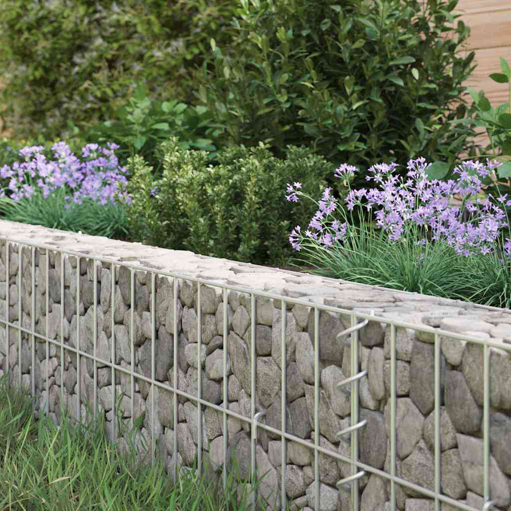 Planteringsgabion upphöjd galvaniserat stål 300x100x20 cm