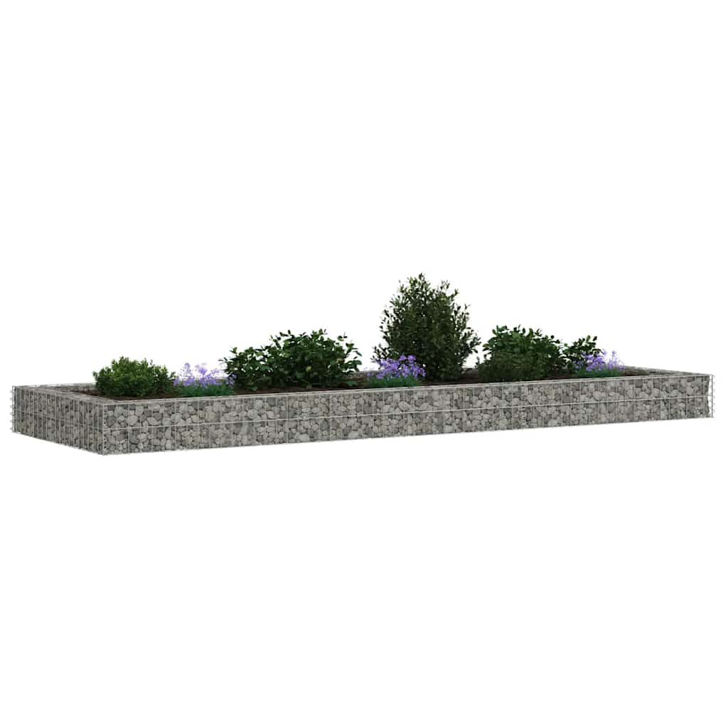 Planteringsgabion upphöjd galvaniserat stål 300x100x20 cm