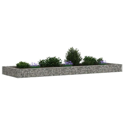 Planteringsgabion upphöjd galvaniserat stål 300x100x20 cm