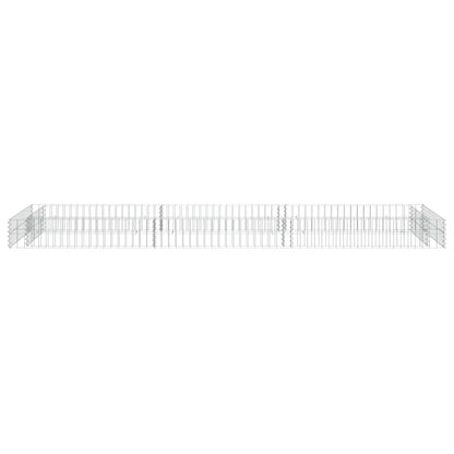 Planteringsgabion upphöjd galvaniserat stål 300x100x20 cm