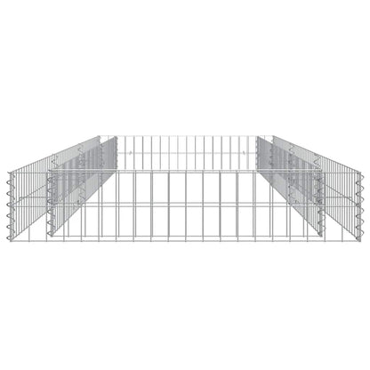 Planteringsgabion upphöjd galvaniserat stål 300x100x20 cm