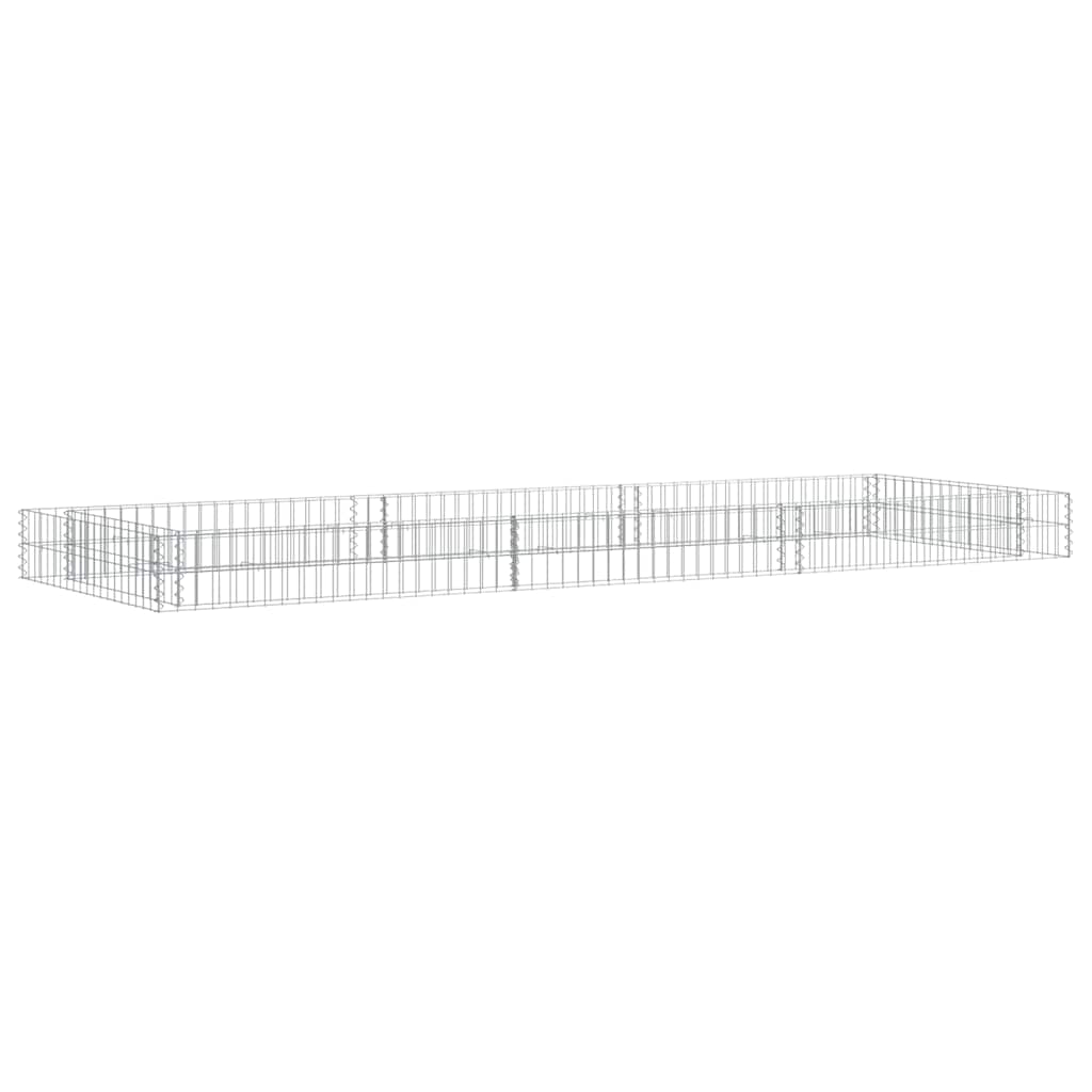 Planteringsgabion upphöjd galvaniserat stål 300x100x20 cm