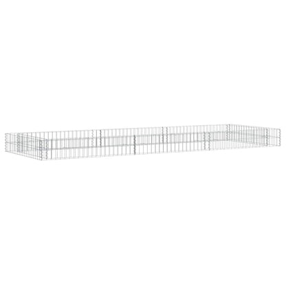 Planteringsgabion upphöjd galvaniserat stål 300x100x20 cm