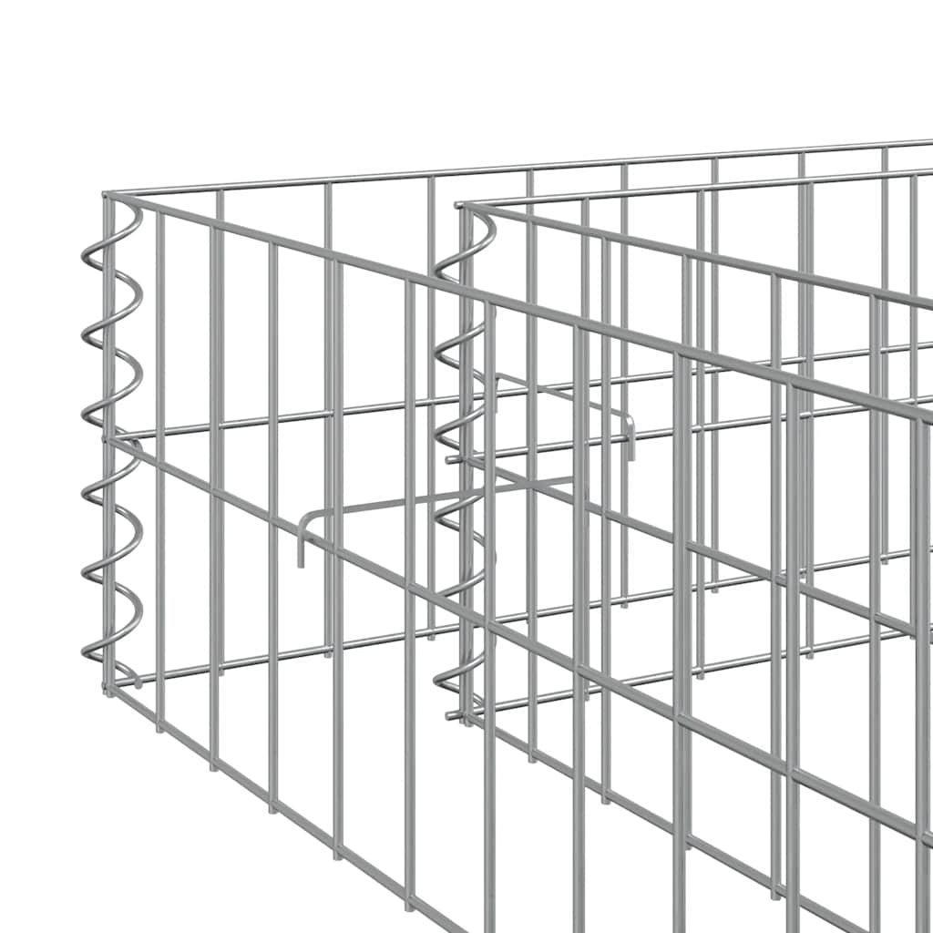 Planteringsgabion upphöjd galvaniserat stål 300x100x20 cm