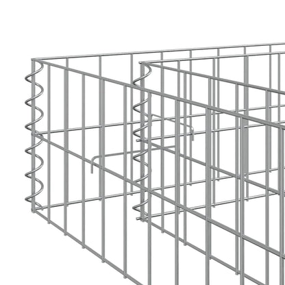 Planteringsgabion upphöjd galvaniserat stål 300x100x20 cm