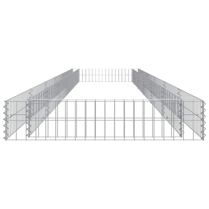 Planteringsgabion upphöjd galvaniserat stål 600x100x20 cm