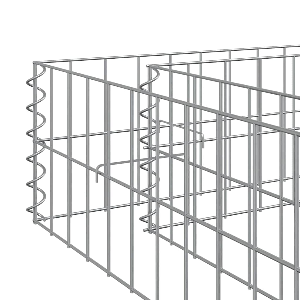 Planteringsgabion upphöjd galvaniserat stål 600x100x20 cm