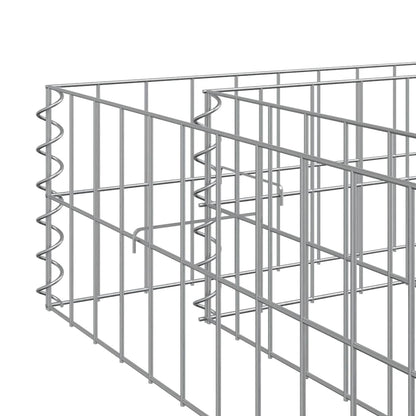 Planteringsgabion upphöjd galvaniserat stål 600x100x20 cm