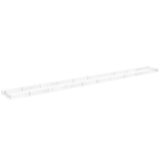 Planteringsgabion upphöjd galvaniserat stål 1000x100x20 cm