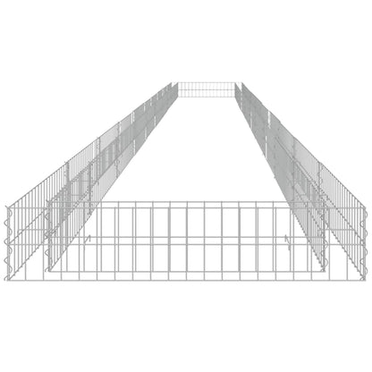 Planteringsgabion upphöjd galvaniserat stål 1000x100x20 cm