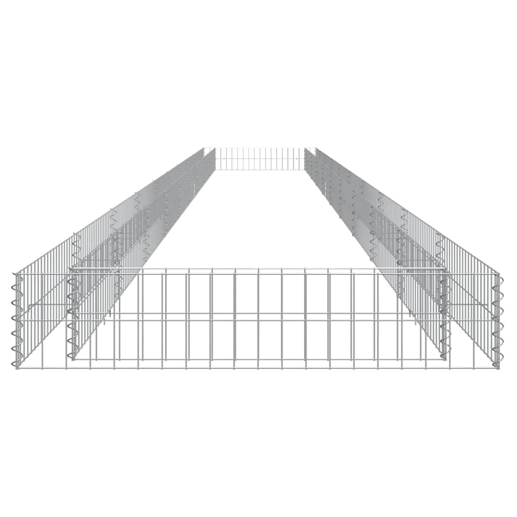 Planteringsgabion upphöjd galvaniserat stål 1000x100x20 cm