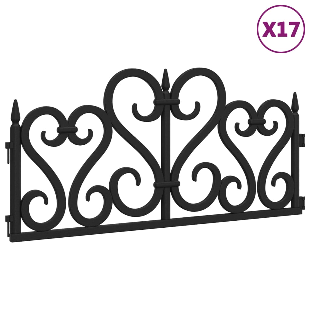 Rabattkanter 17 st svart 10 mm PP