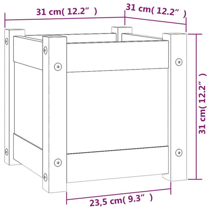 Odlingslådor 2 st 31x31x31 cm massiv furu