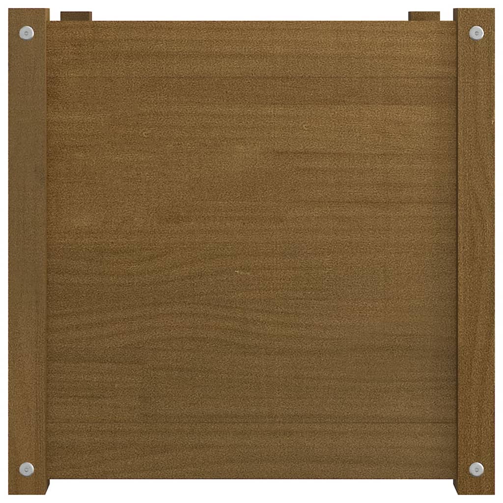 Odlingslåda honungsbrun 50x50x50 cm massiv furu