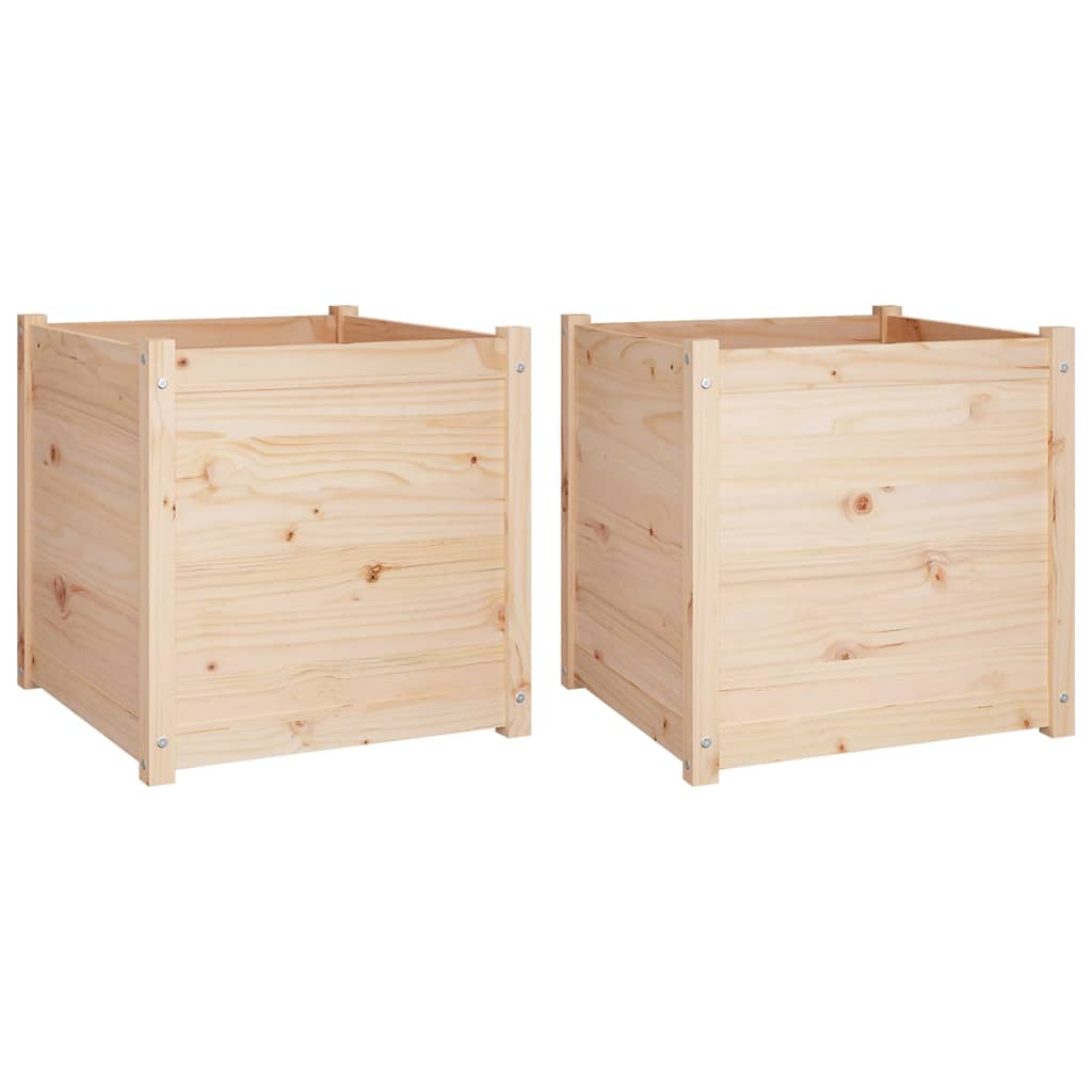 Odlingslådor 2 st 60x60x60 cm massiv furu