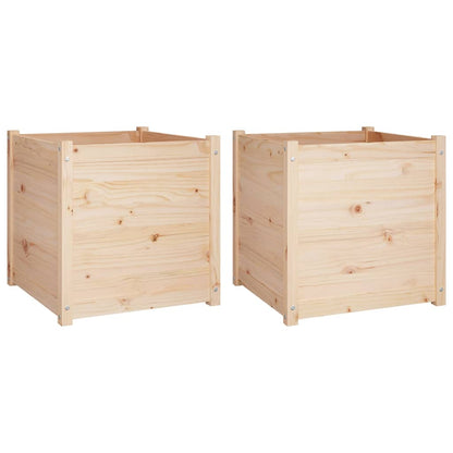 Odlingslådor 2 st 60x60x60 cm massiv furu