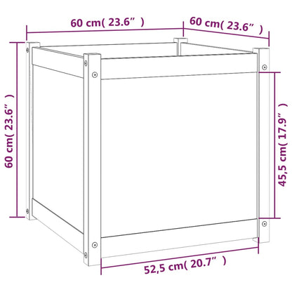 Odlingslådor 2 st 60x60x60 cm massiv furu