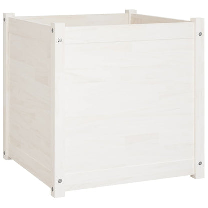Odlingslådor 2 st vit 60x60x60 cm massiv furu