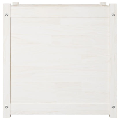 Odlingslådor 2 st vit 60x60x60 cm massiv furu