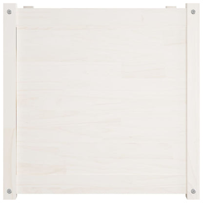 Odlingslådor 2 st vit 60x60x60 cm massiv furu