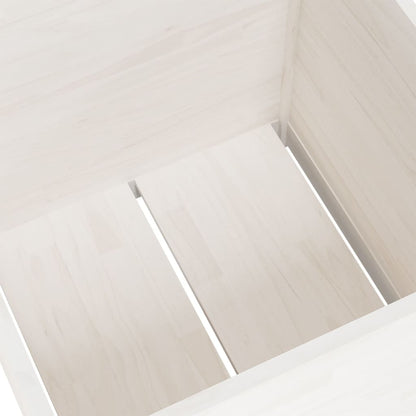 Odlingslådor 2 st vit 60x60x60 cm massiv furu