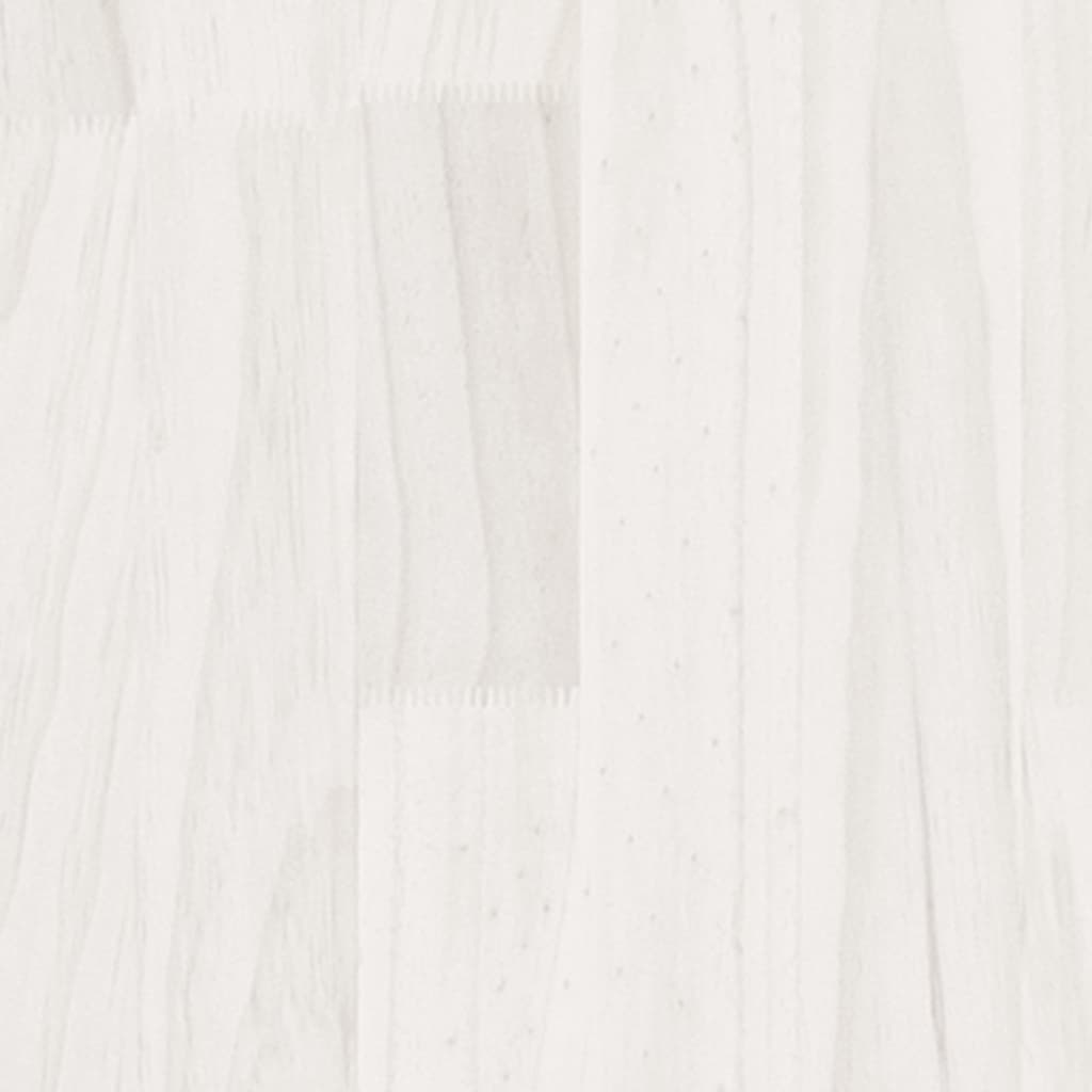 Odlingslådor 2 st vit 60x60x60 cm massiv furu