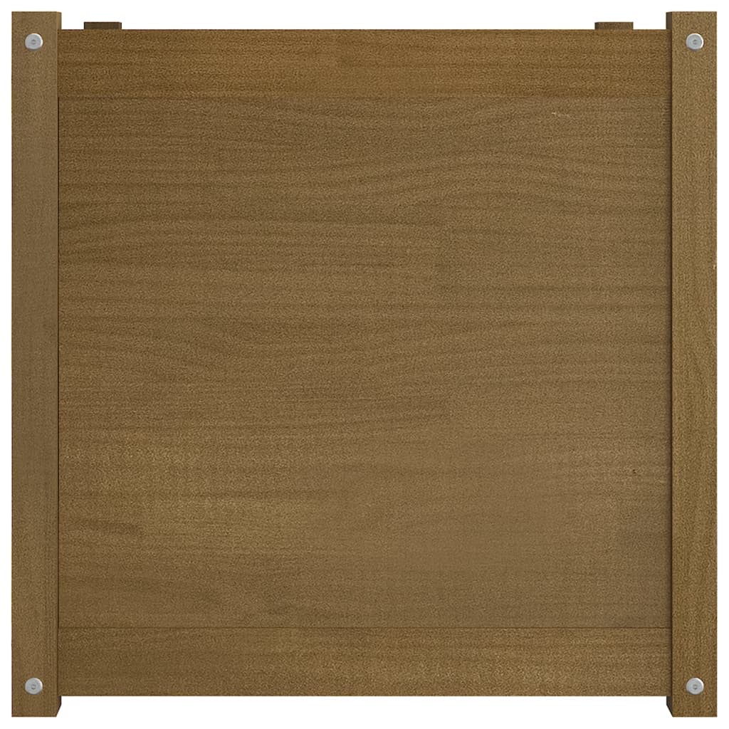 Odlingslåda 2 st honungsbrun 60x60x60 cm massiv furu