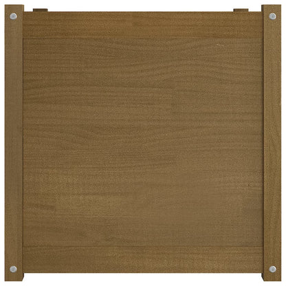 Odlingslåda 2 st honungsbrun 60x60x60 cm massiv furu