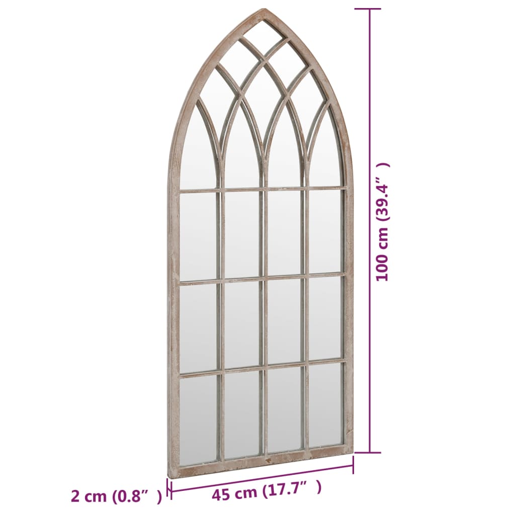 Spegel sandfärgad 100x45 cm järn för inomhusbruk