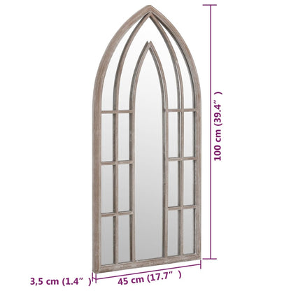 Spegel sandfärgad 100x45 cm järn för inomhusbruk