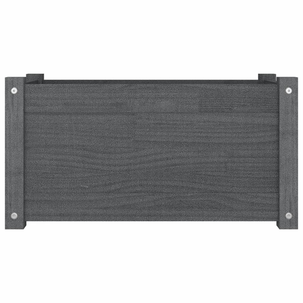 Odlingslådor 2 st grå 60x31x31 cm massiv furu