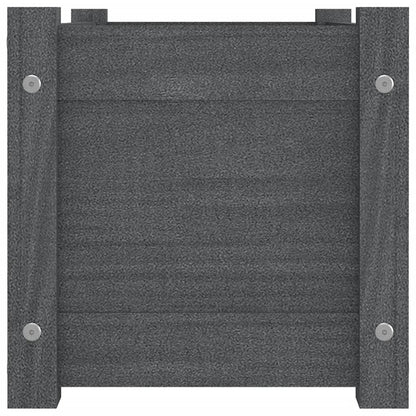 Odlingslådor 2 st grå 60x31x31 cm massiv furu