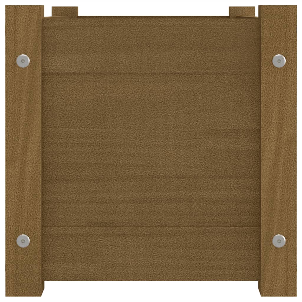 Odlingslåda honungsbrun 60x31x31 cm massiv furu