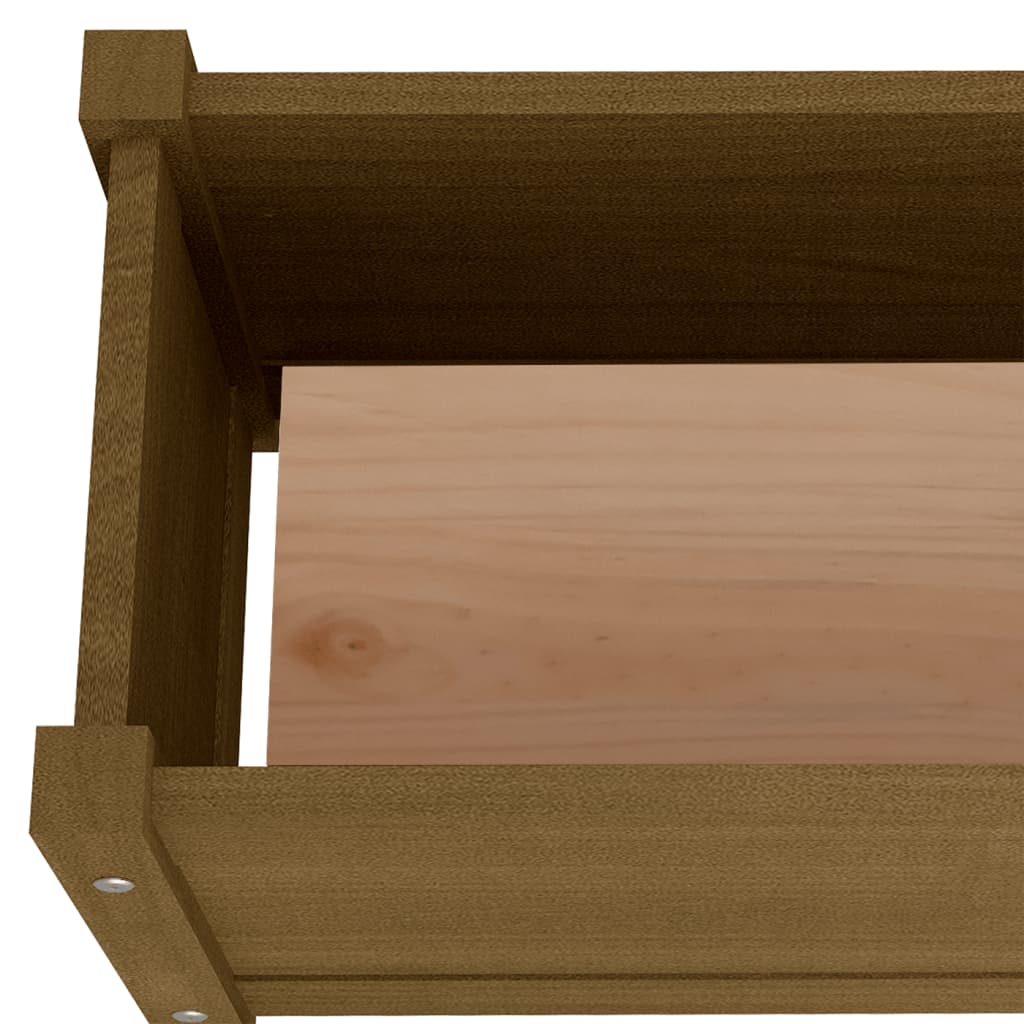 Odlingslåda honungsbrun 60x31x31 cm massiv furu