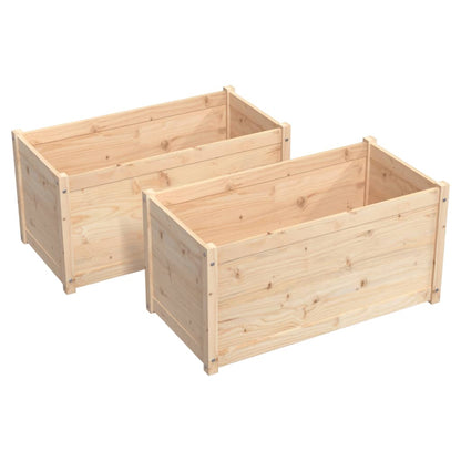 Odlingslådor 2 st 100x50x50 cm massiv furu