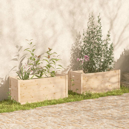 Odlingslådor 2 st 100x50x50 cm massiv furu