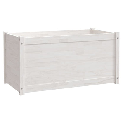 Odlingslåda vit 100x50x50 cm massiv furu