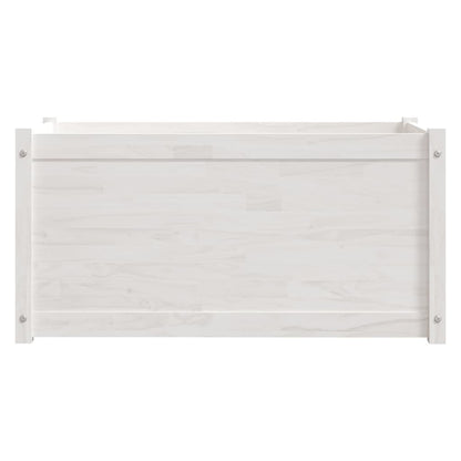 Odlingslåda vit 100x50x50 cm massiv furu