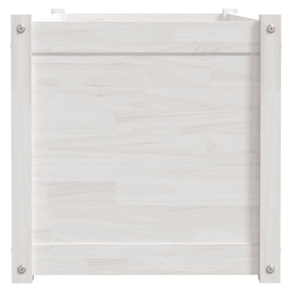 Odlingslåda vit 100x50x50 cm massiv furu