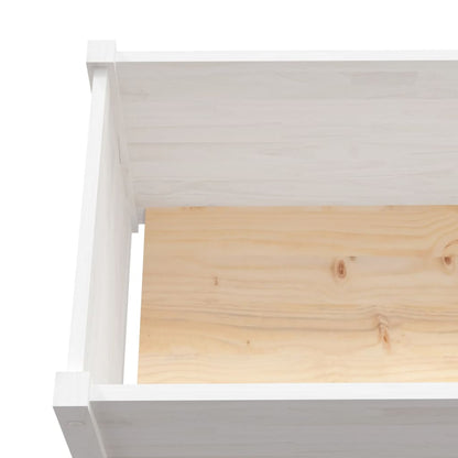 Odlingslåda vit 100x50x50 cm massiv furu