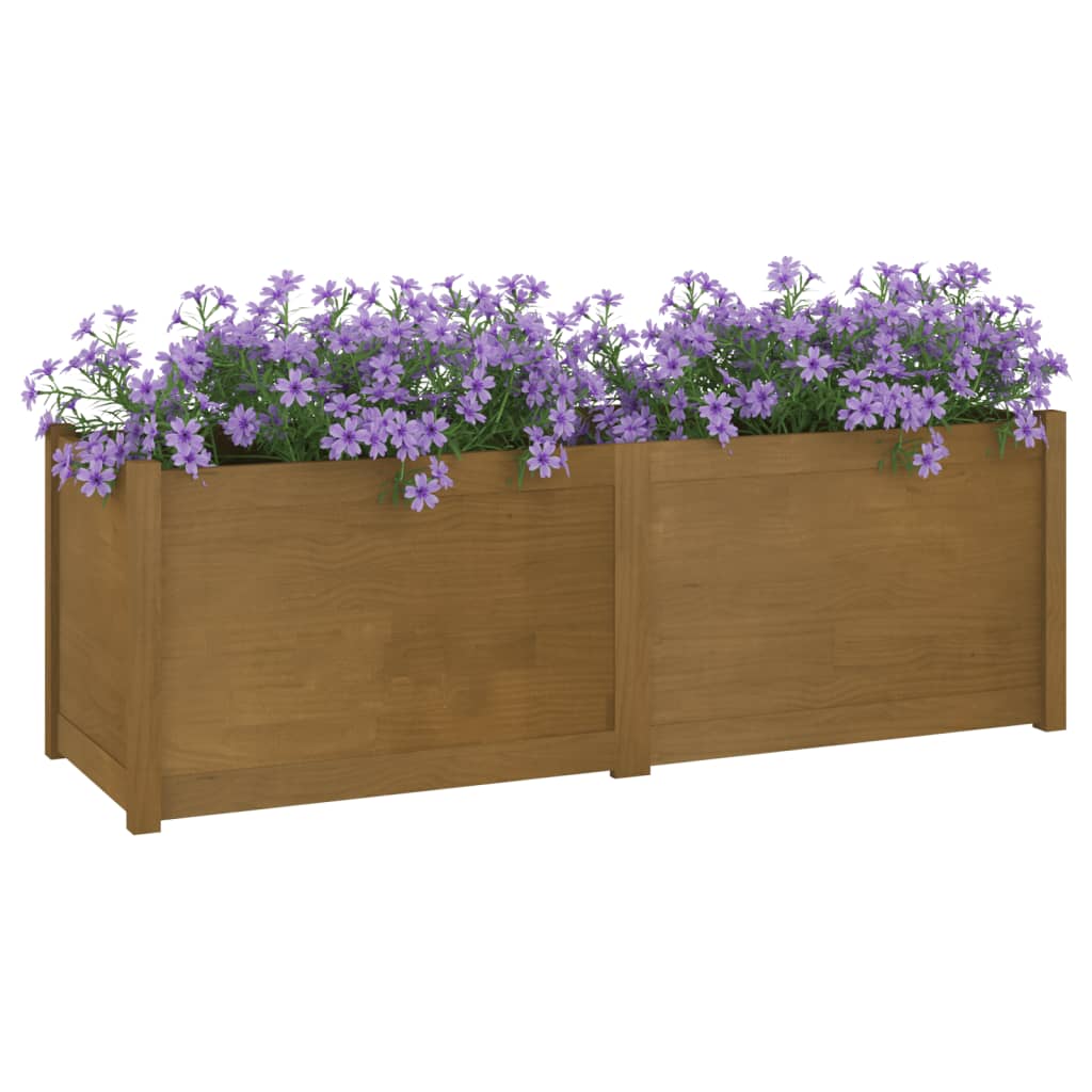 Odlingslåda honungsbrun 150x50x50 cm massiv furu