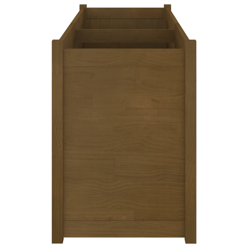 Odlingslåda honungsbrun 150x50x70 cm massiv furu
