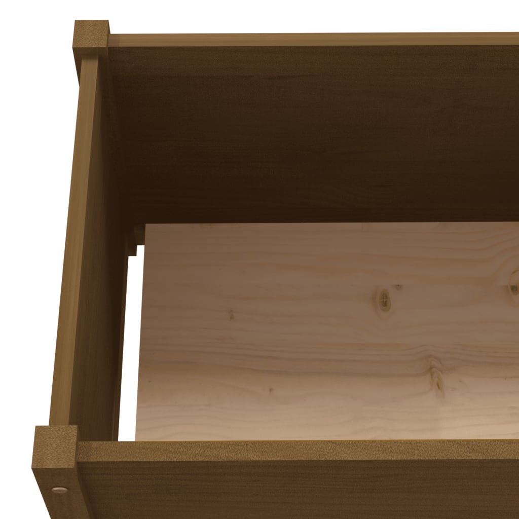 Odlingslåda honungsbrun 150x50x70 cm massiv furu
