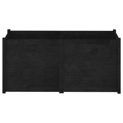 Odlingslåda svart 150x50x70 cm massiv furu