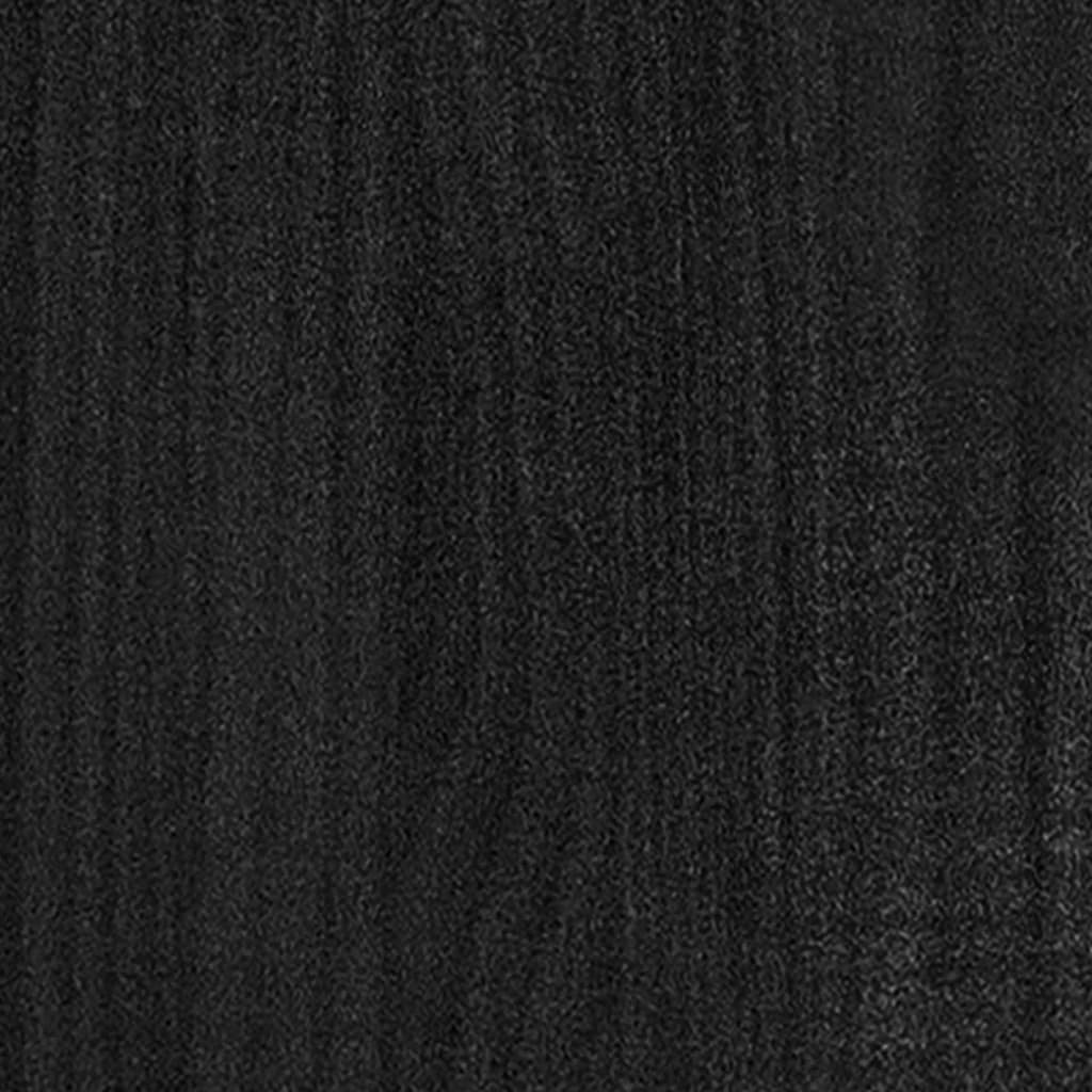 Odlingslåda svart 150x50x70 cm massiv furu