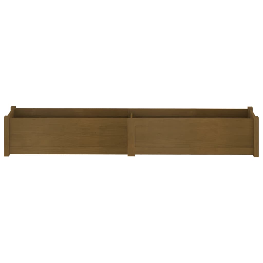 Odlingslåda honungsbrun 200x31x31 cm massiv furu