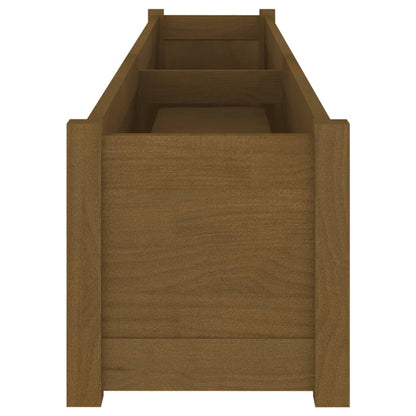 Odlingslåda honungsbrun 200x31x31 cm massiv furu