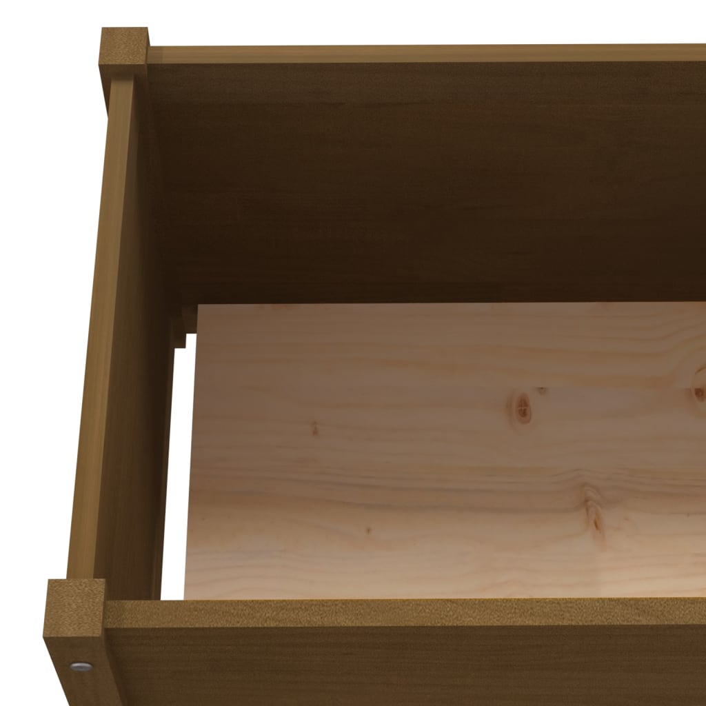 Odlingslåda honungsbrun 200x50x50 cm massiv furu