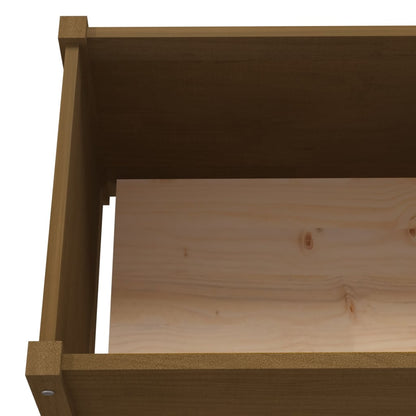 Odlingslåda honungsbrun 200x50x50 cm massiv furu